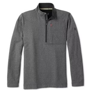 Smartwool Men's Marino Sport Fleece 1/2 Zip in Charcoal Heather Size Large